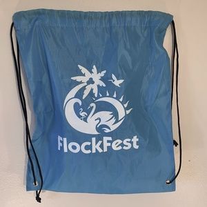 Flockfest Nylon Backpack 16 x 13" Lightweight nylon with drawstring